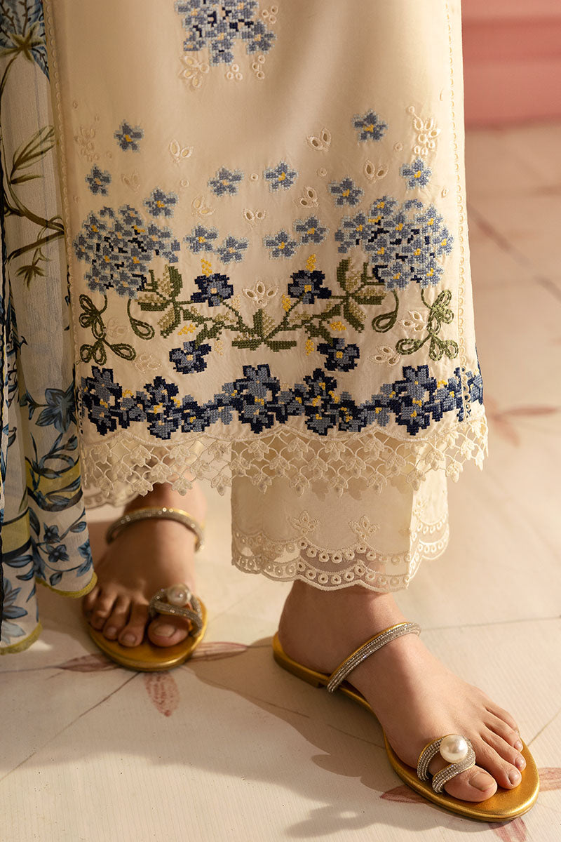 Cross Stitch | Premium Lawn 25 | BLUE ALLURE - House Of Anaya