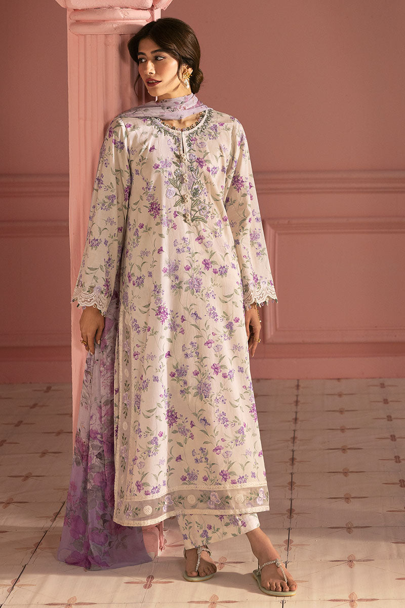 Cross Stitch | Premium Lawn 25 | LILAC BLOOM - House Of Anaya