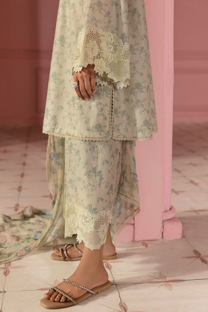 Cross Stitch | Premium Lawn 25 | SAGE GLEAM - House Of Anaya