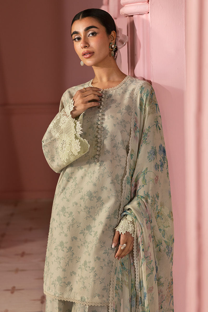 Cross Stitch | Premium Lawn 25 | SAGE GLEAM - House Of Anaya