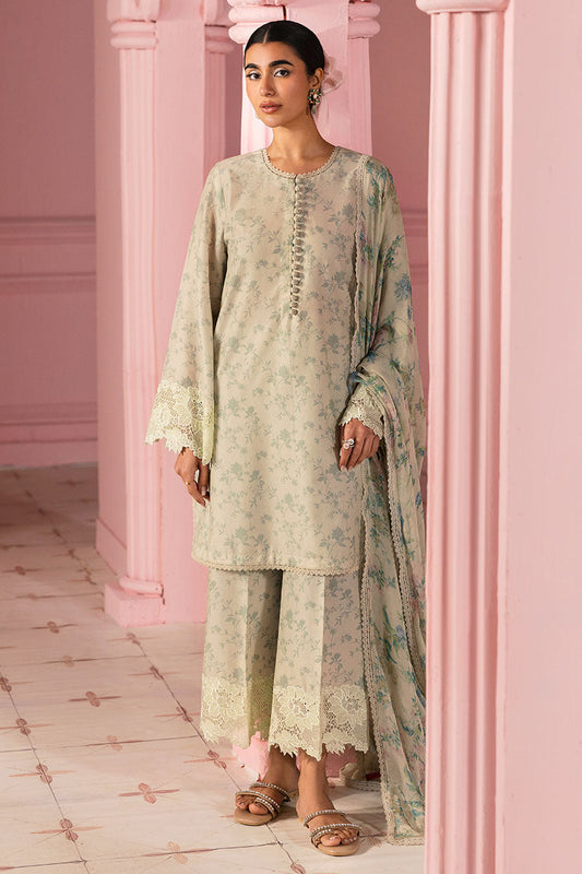 Cross Stitch | Premium Lawn 25 | SAGE GLEAM - House Of Anaya