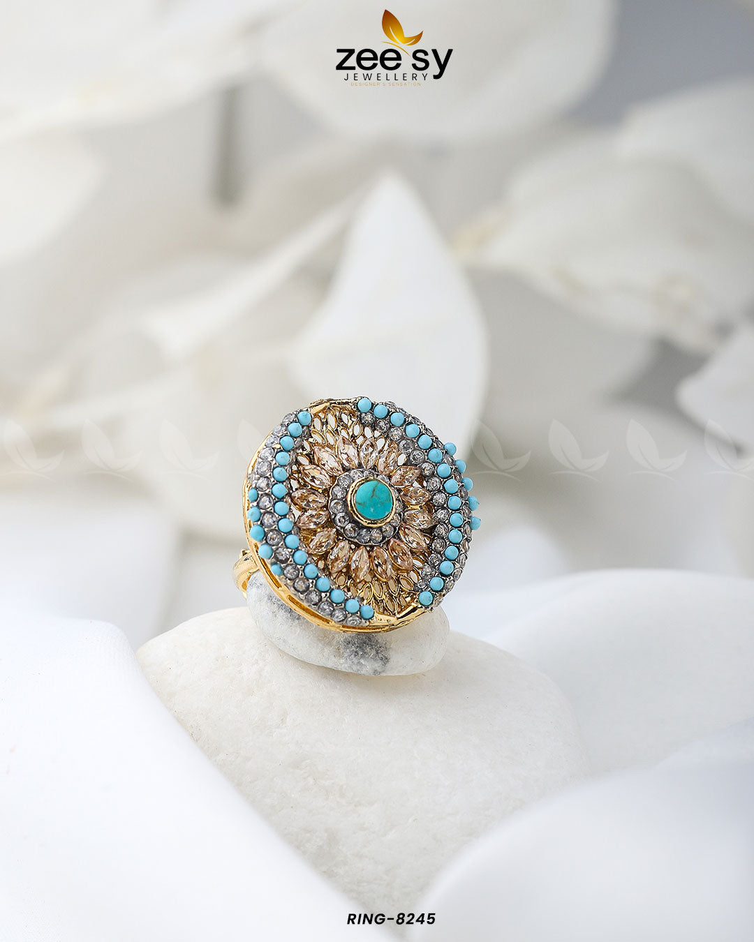 Zircon Cluster Ring-8245 - Libasekhas