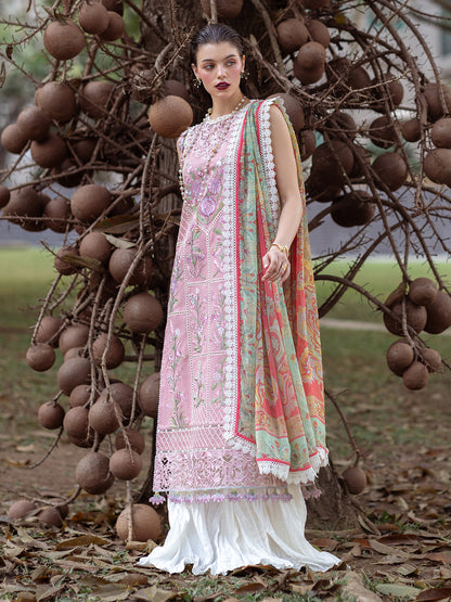 Roheenaz | Dahlia Embroidered Lawn 24 | Peony - House Of Anaya