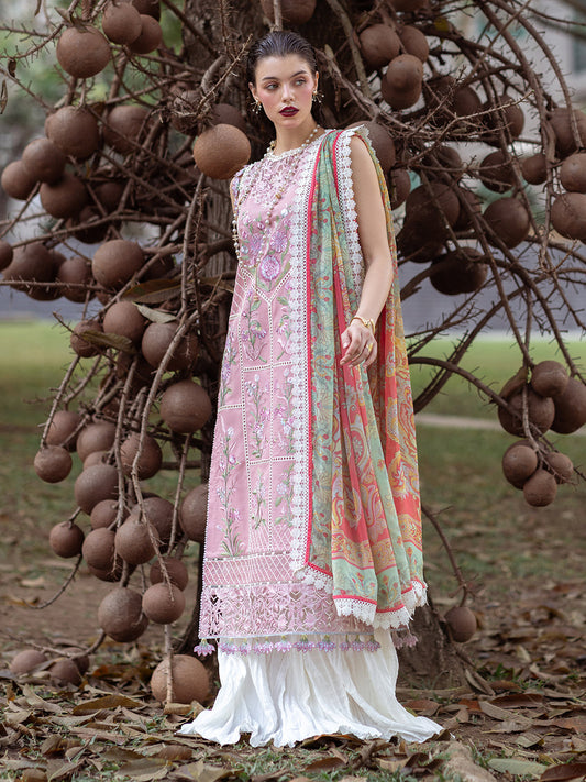 Roheenaz | Dahlia Embroidered Lawn 24 | Peony - House Of Anaya