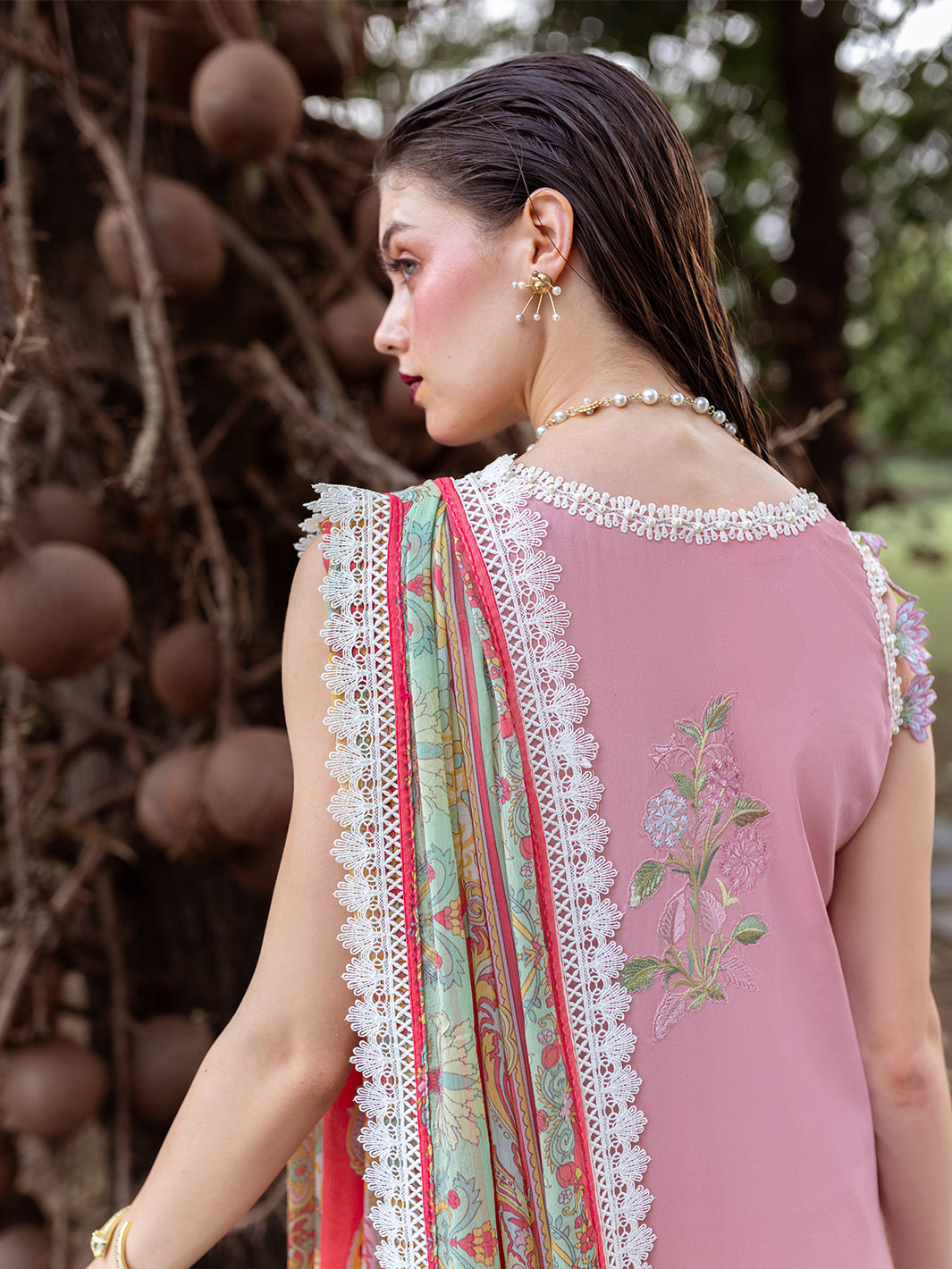 Roheenaz | Dahlia Embroidered Lawn 24 | Peony - House Of Anaya
