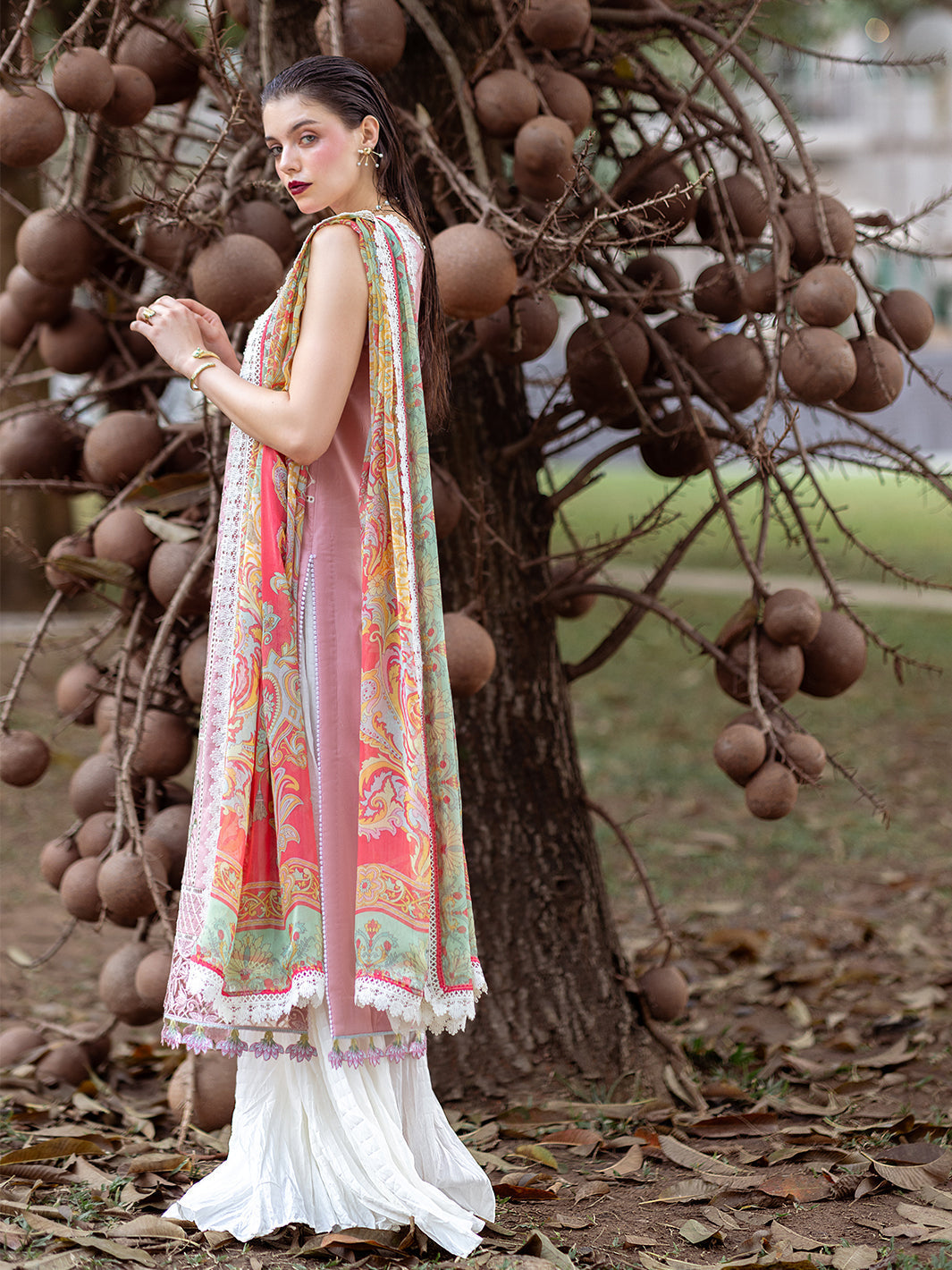 Roheenaz | Dahlia Embroidered Lawn 24 | Peony - House Of Anaya