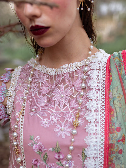 Roheenaz | Dahlia Embroidered Lawn 24 | Peony - House Of Anaya