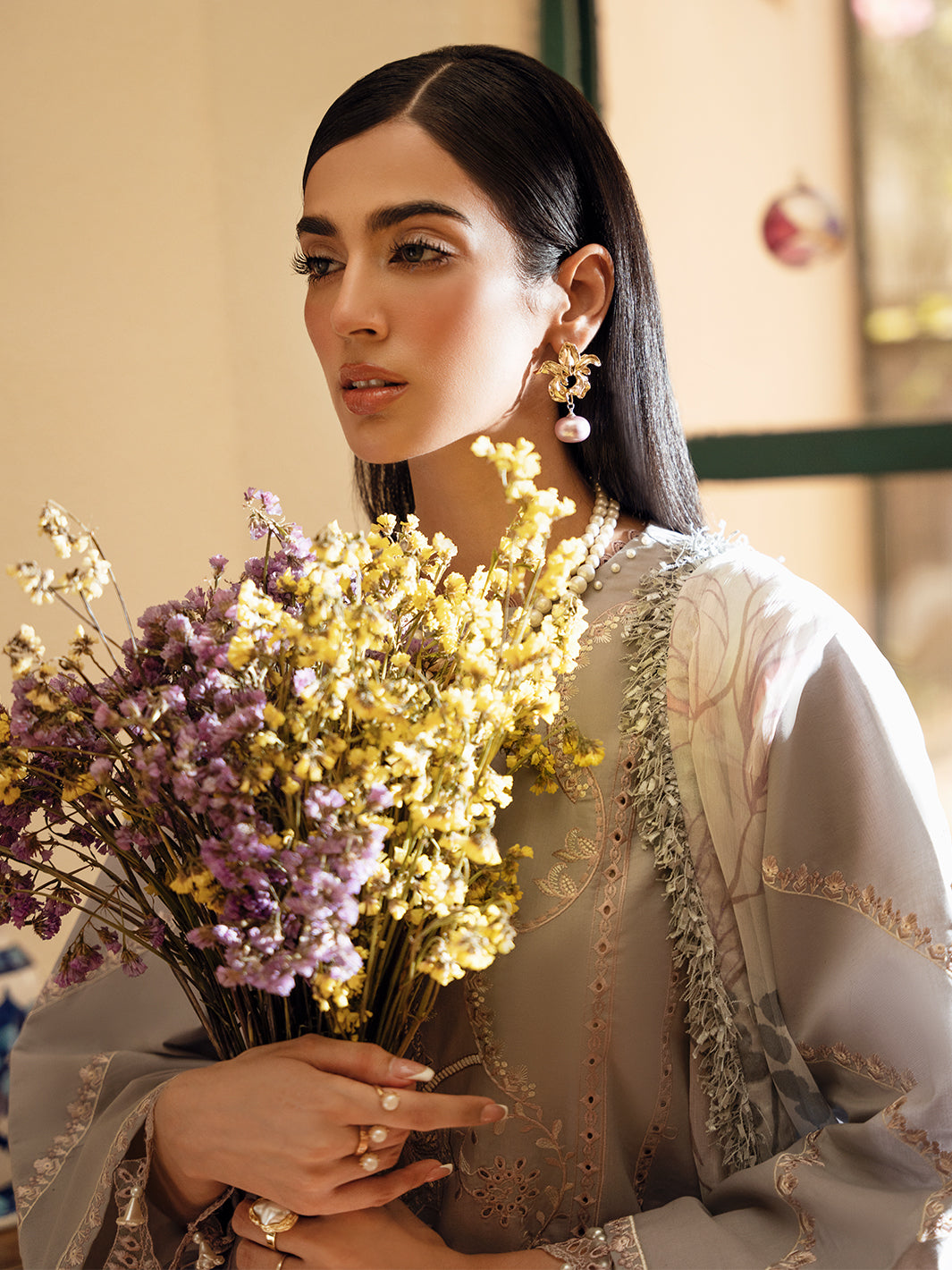 Izel | Dastak Luxury Lawn | SAAYE - House Of Anaya