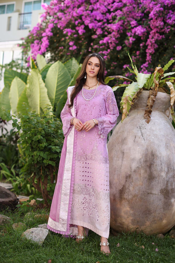 Noor by Saadia Asad | Luxury Chikankari Lawn24 | D9-A Pink - House Of Anaya