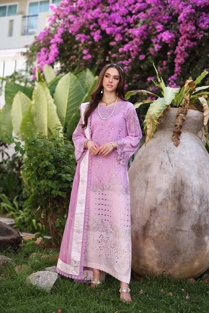 Noor by Saadia Asad | Luxury Chikankari Lawn24 | D9-A Pink - House Of Anaya