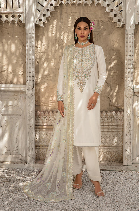 Saffron | Persia Wedding Collection | Pearl White - House Of Anaya