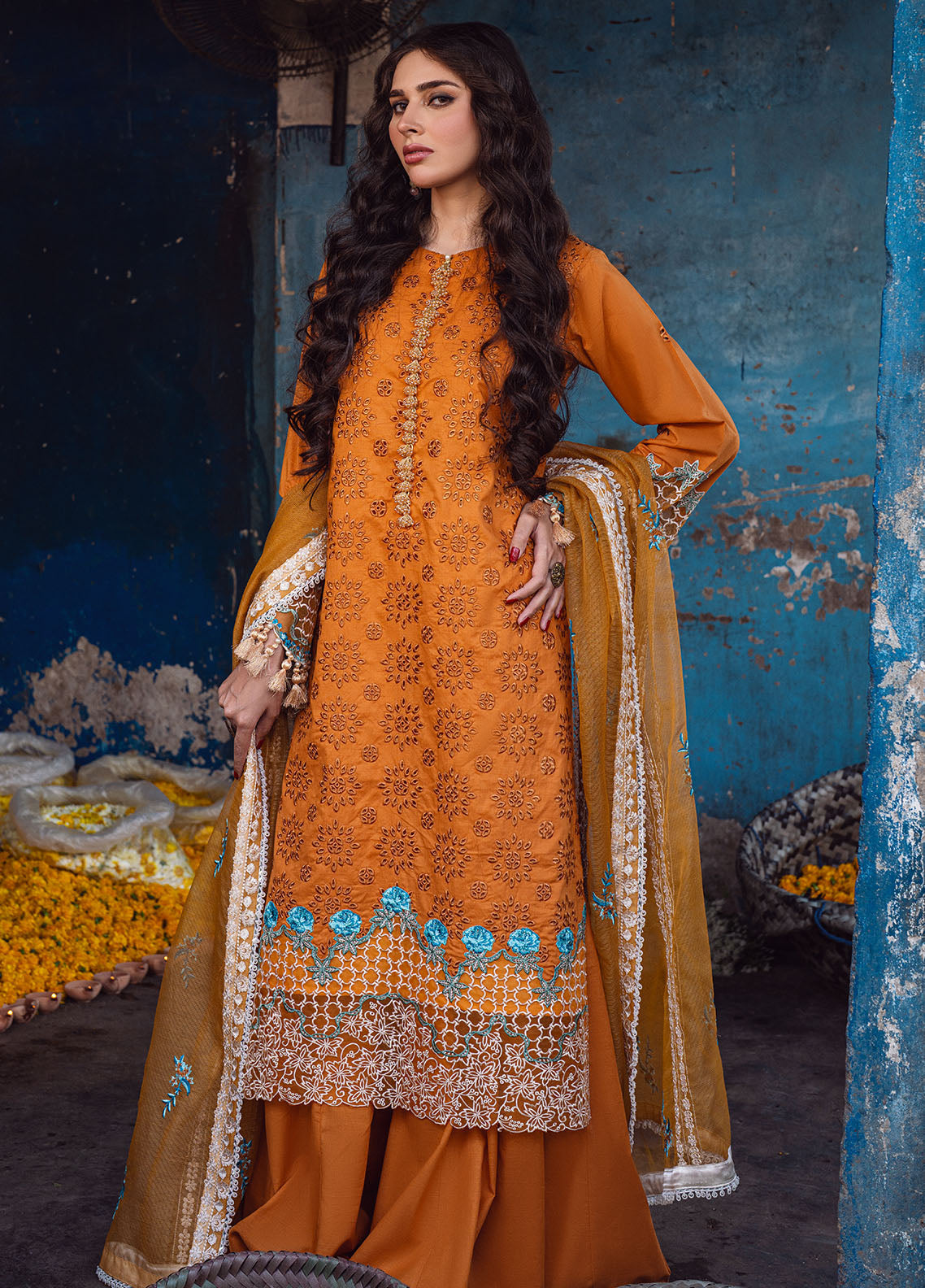 Sahane | Sahakari Chikankari Lawn Edit 24 | Mashal - House Of Anaya