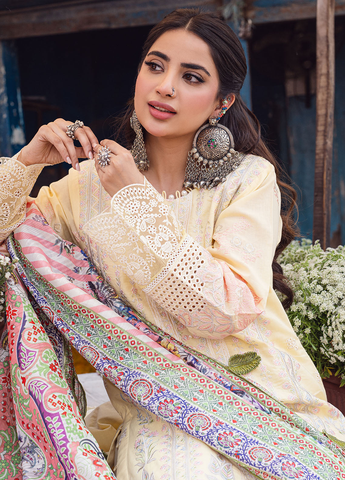Sahane | Sahakari Chikankari Lawn Edit 24 | Zeenat - House Of Anaya