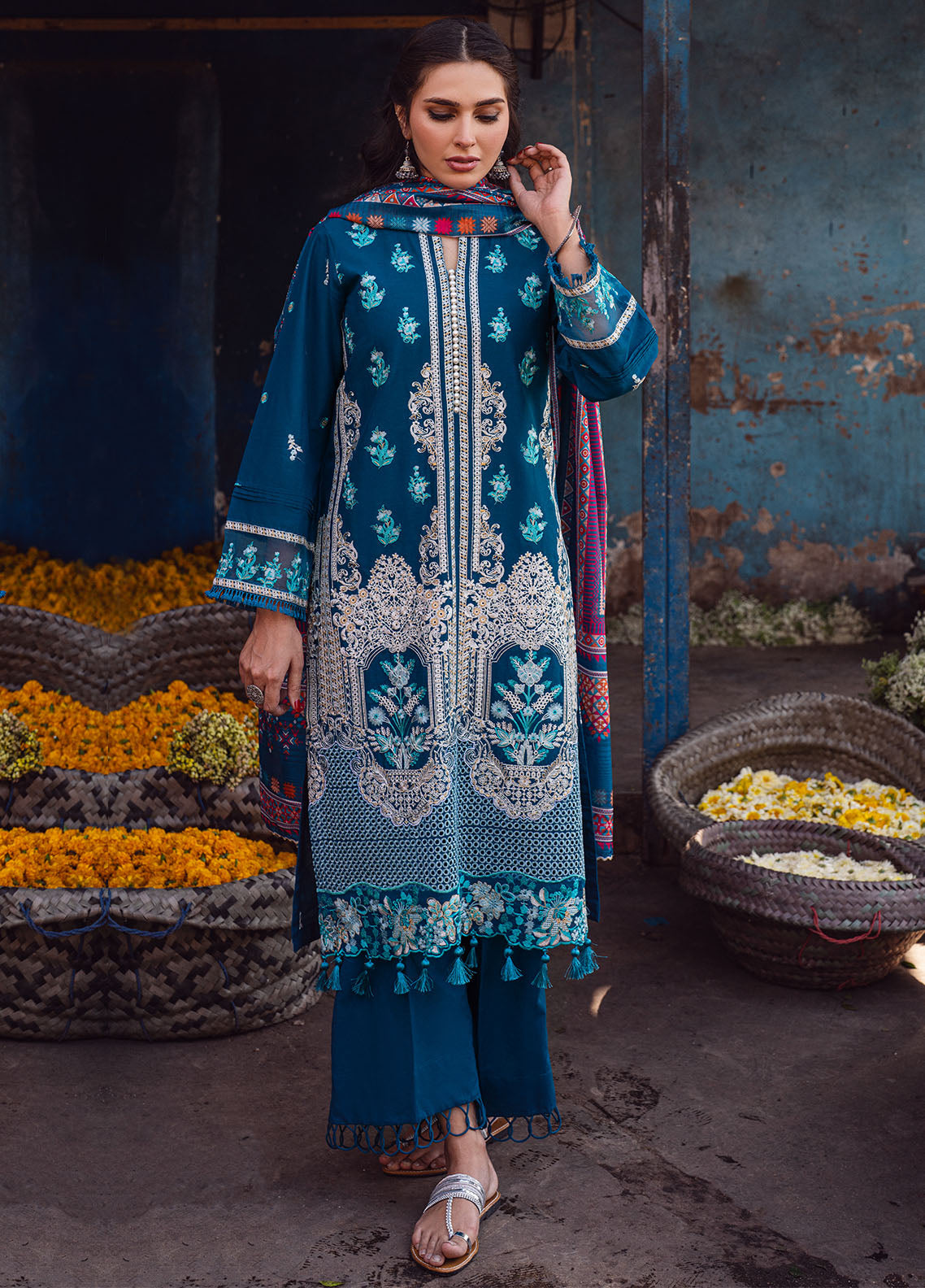 Sahane | Sahakari Chikankari Lawn Edit 24 | Gulzaar - House Of Anaya