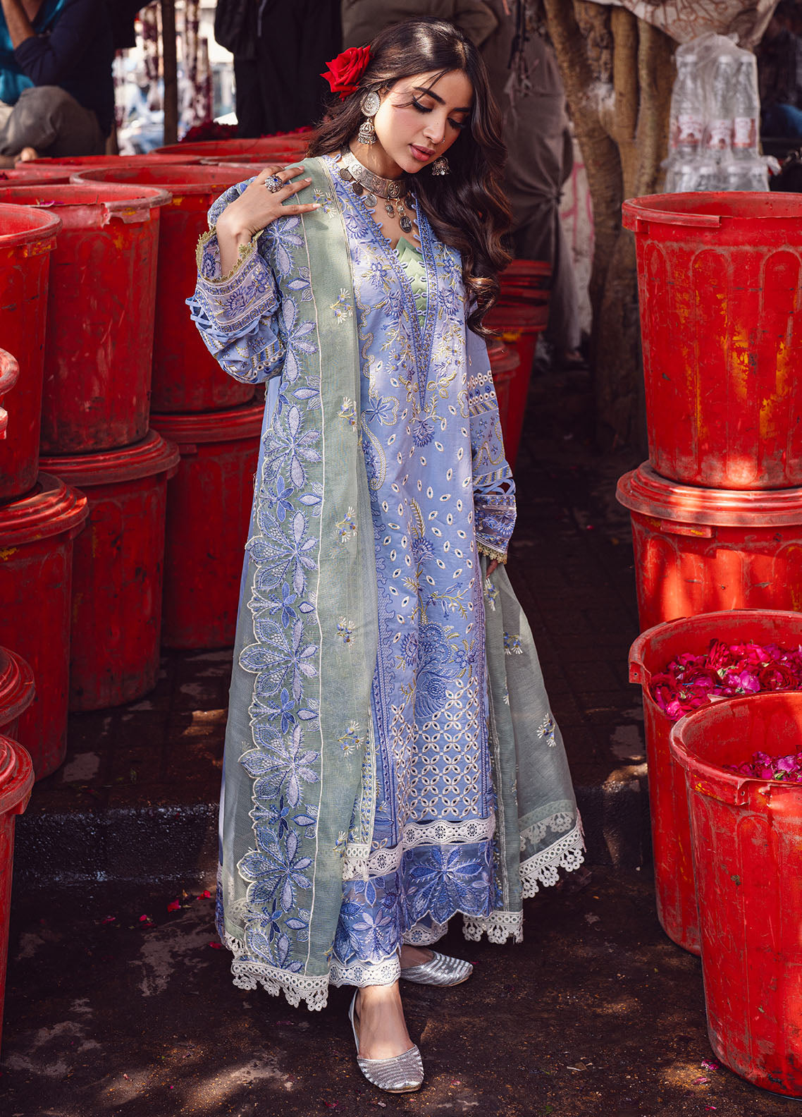Sahane | Sahakari Chikankari Lawn Edit 24 | Chandni - House Of Anaya
