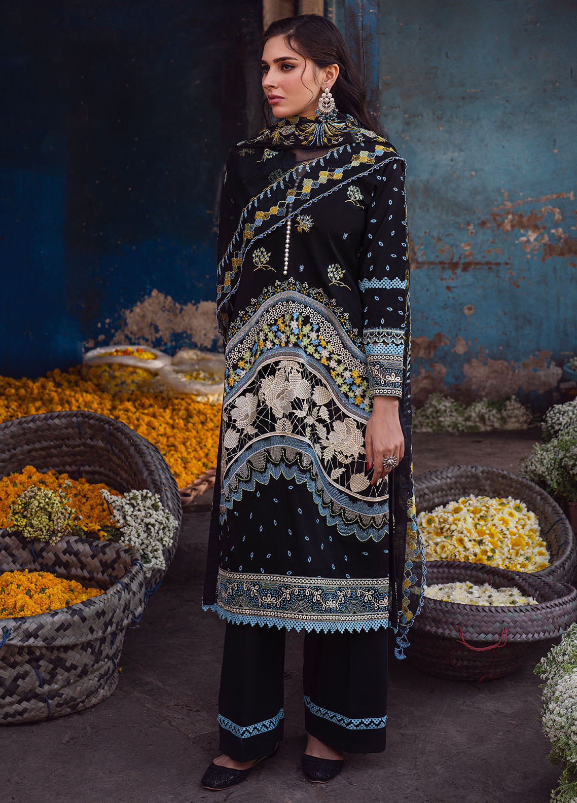 Sahane | Sahakari Chikankari Lawn Edit 24 | Kashish - House Of Anaya