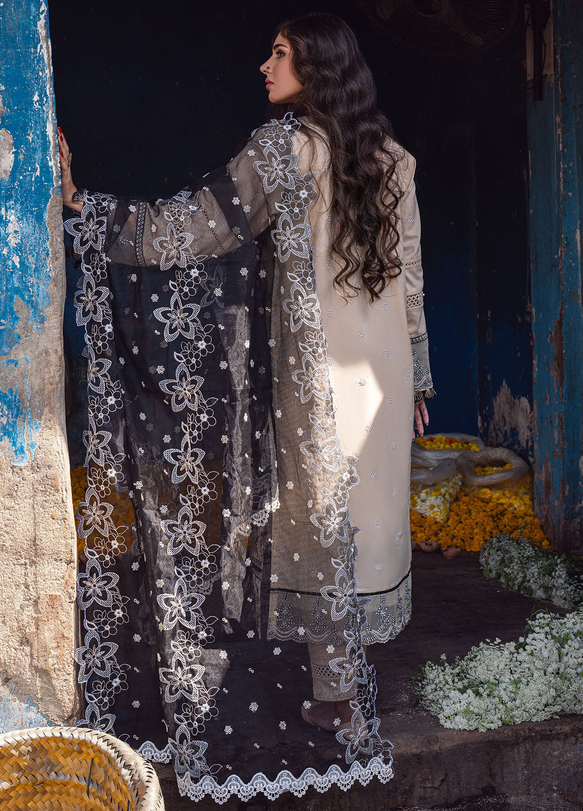 Sahane | Sahakari Chikankari Lawn Edit 24 | Ghazal - House Of Anaya