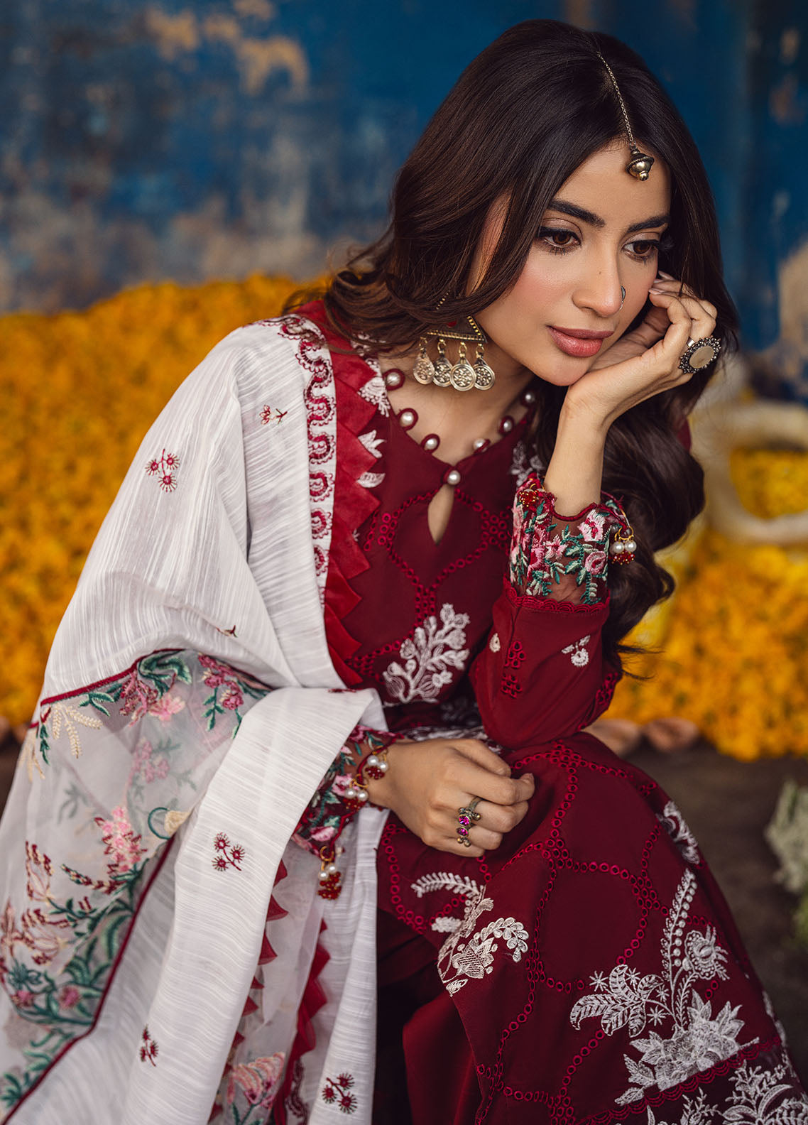 Sahane | Sahakari Chikankari Lawn Edit 24 | Gulaab - House Of Anaya