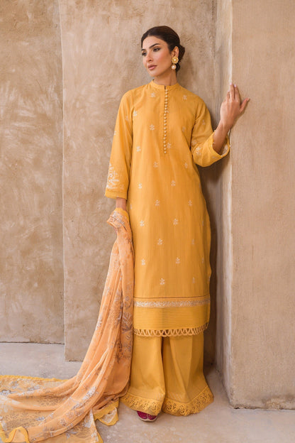 Sahar | Mirage Spring Luxury 24 | Slub Lawn 3 Piece (Embroidered) - House Of Anaya
