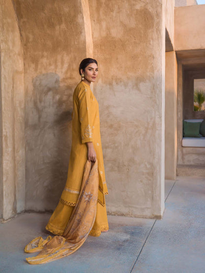 Sahar | Mirage Spring Luxury 24 | Slub Lawn 3 Piece (Embroidered) - House Of Anaya