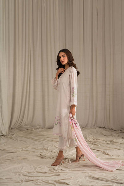 Sahar | Mirage Spring Luxury 24 | Slub Lawn 3 Piece (Embroidered) - House Of Anaya