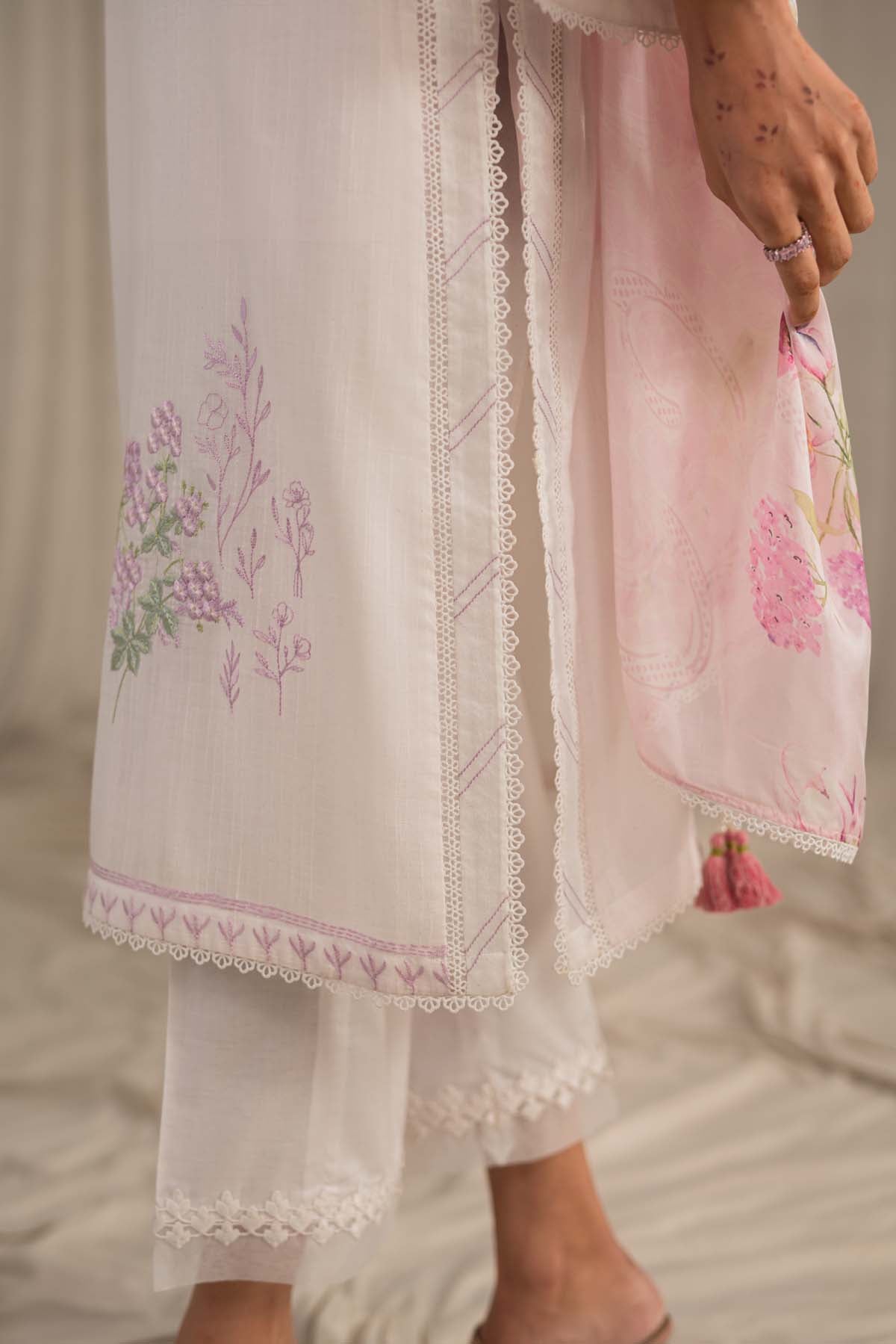 Sahar | Mirage Spring Luxury 24 | Slub Lawn 3 Piece (Embroidered) - House Of Anaya
