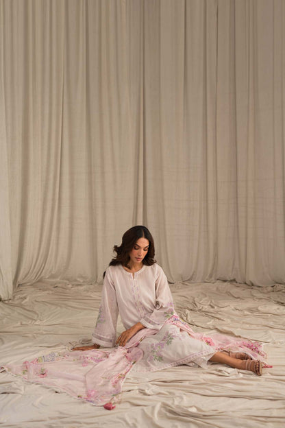 Sahar | Mirage Spring Luxury 24 | Slub Lawn 3 Piece (Embroidered) - House Of Anaya