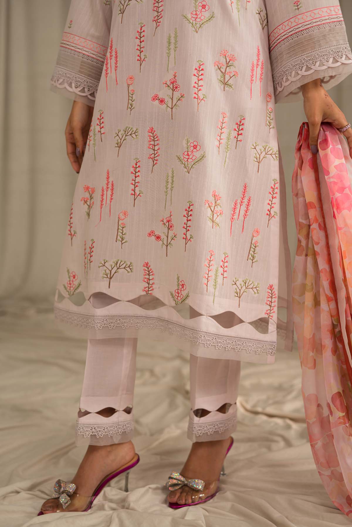 Sahar | Mirage Spring Luxury 24 | Textured Lawn 3 Piece (Embroidered) - House Of Anaya