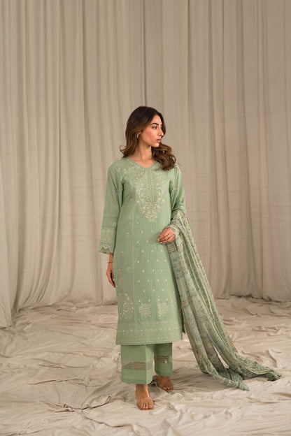 Sahar | Mirage Spring Luxury 24 | Textured Lawn 3 Piece (Embroidered) - House Of Anaya