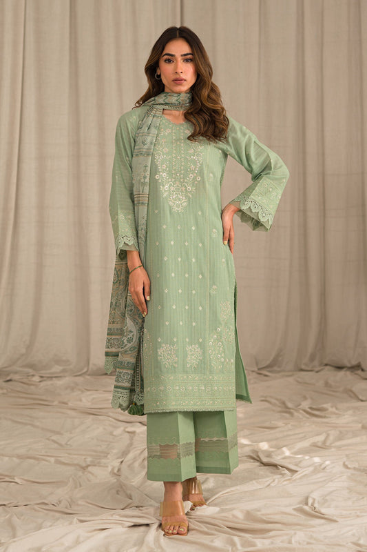 Sahar | Mirage Spring Luxury 24 | Textured Lawn 3 Piece (Embroidered) - House Of Anaya