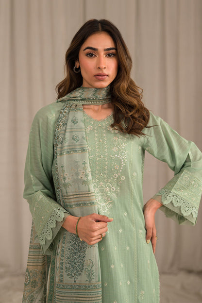 Sahar | Mirage Spring Luxury 24 | Textured Lawn 3 Piece (Embroidered) - House Of Anaya
