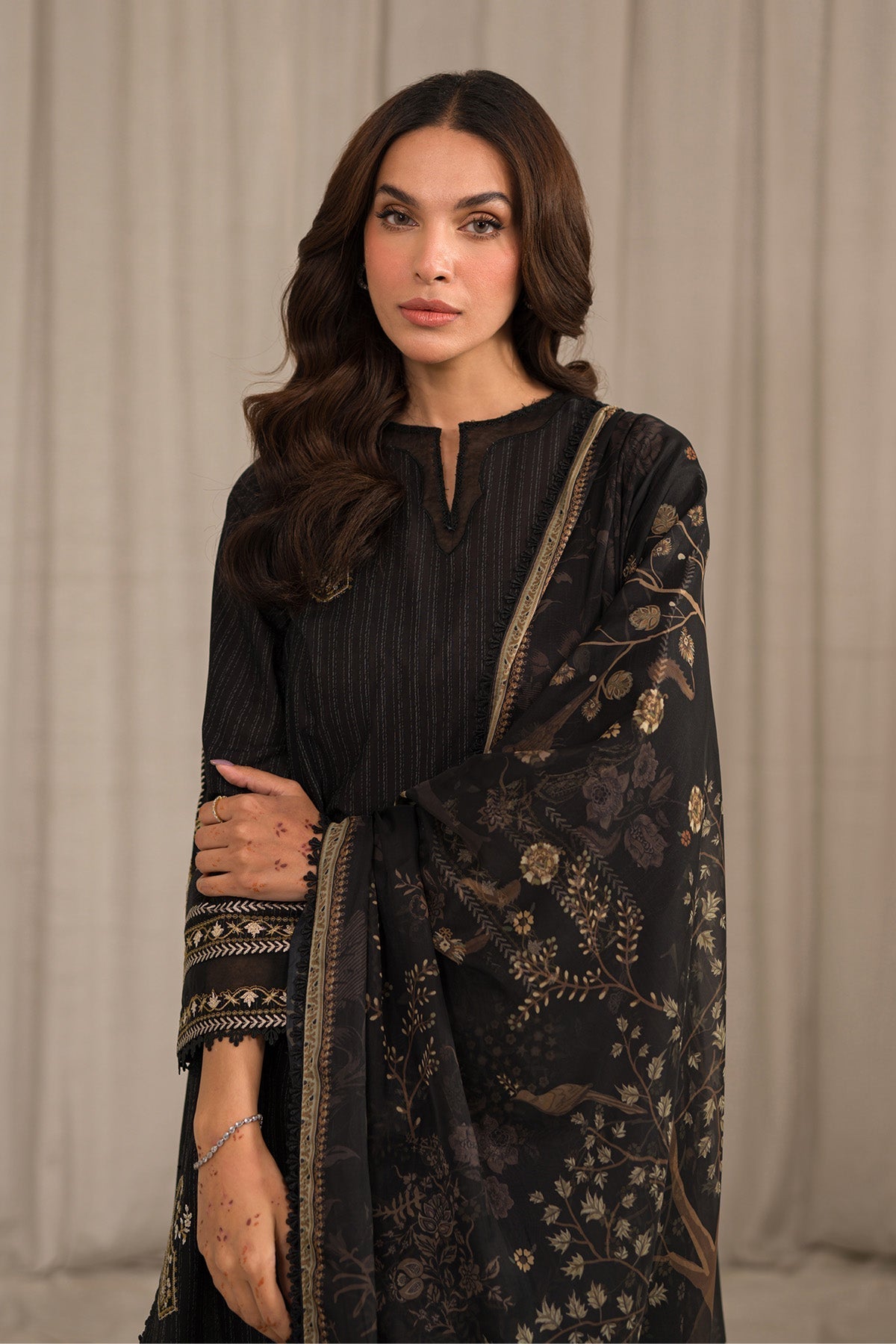 Sahar | Mirage Spring Luxury 24 | Textured Lawn 3 Piece (Embroidered) - House Of Anaya