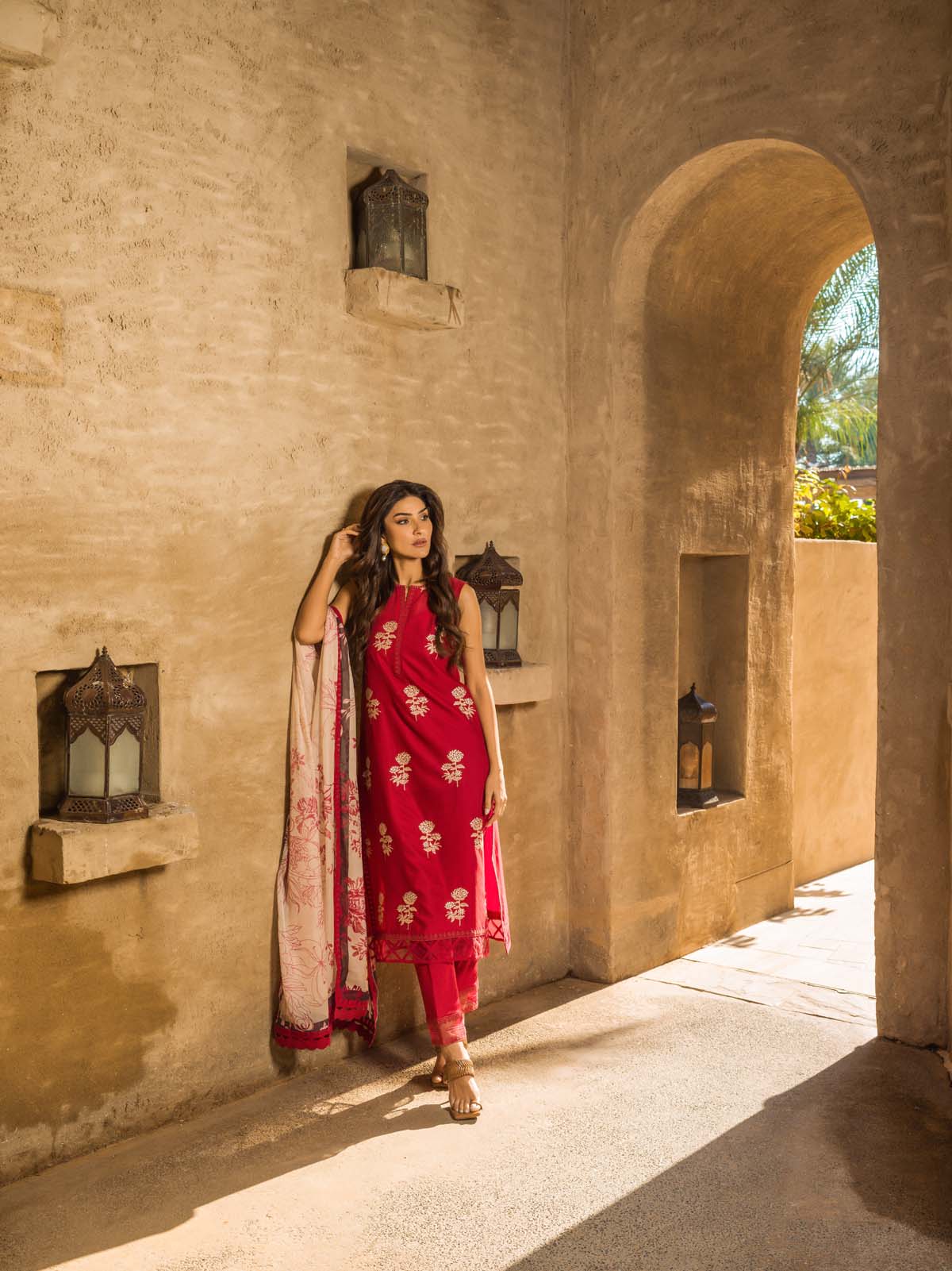 Sahar | Mirage Spring Luxury 24 | Slub Lawn 3 Piece (Embroidered) - House Of Anaya
