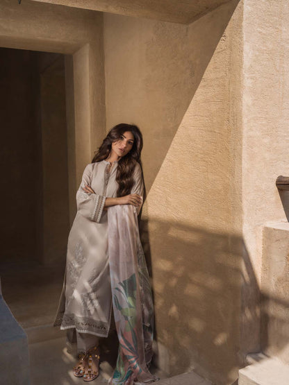 Sahar | Mirage Spring Luxury 24 | Textured Lawn 3 Piece (Embroidered) - House Of Anaya