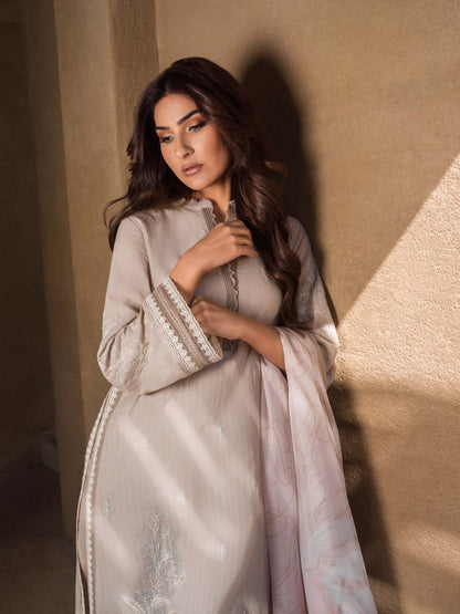 Sahar | Mirage Spring Luxury 24 | Textured Lawn 3 Piece (Embroidered) - House Of Anaya