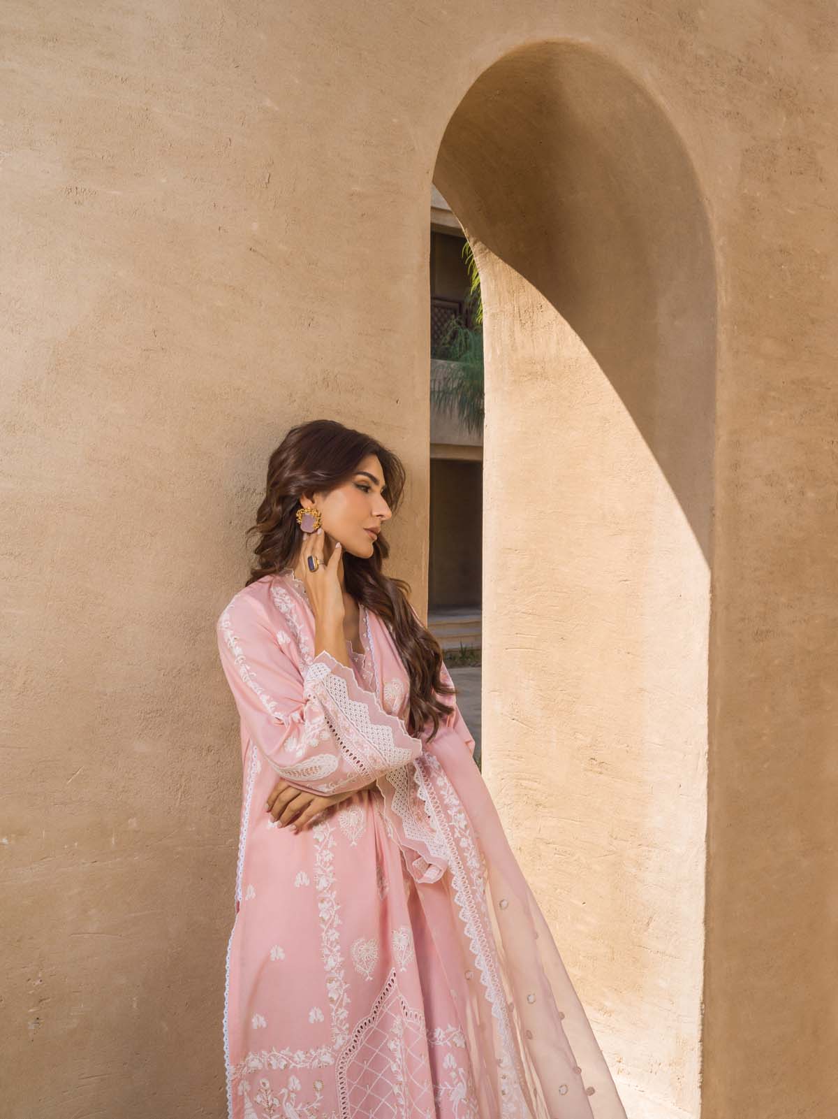 Sahar | Mirage Spring Luxury 24 | Chikankari 3 Piece - House Of Anaya