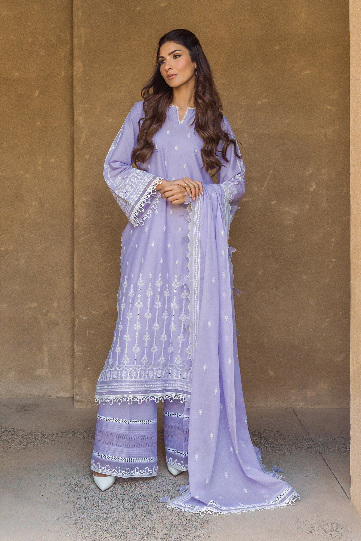 Sahar | Mirage Spring Luxury 24 | Chikankari 3 Piece - House Of Anaya