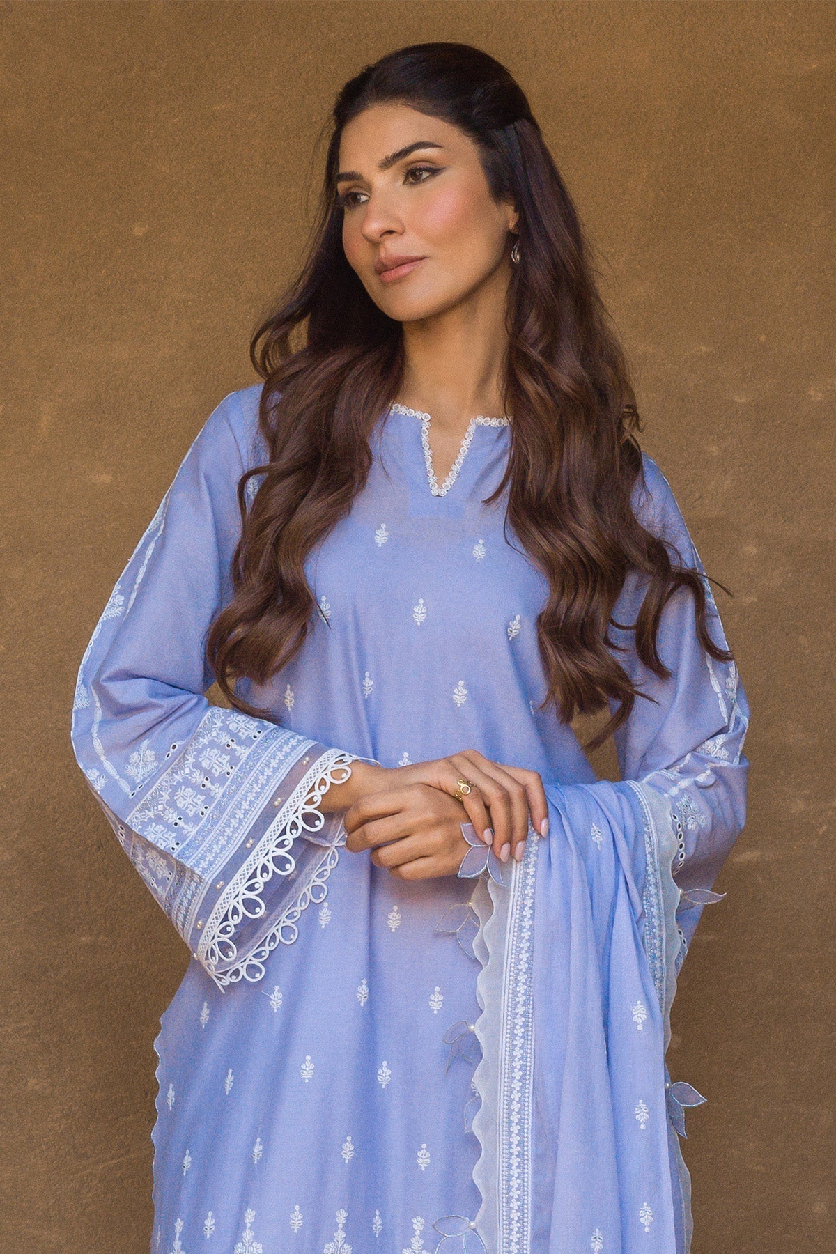 Sahar | Mirage Spring Luxury 24 | Chikankari 3 Piece - House Of Anaya