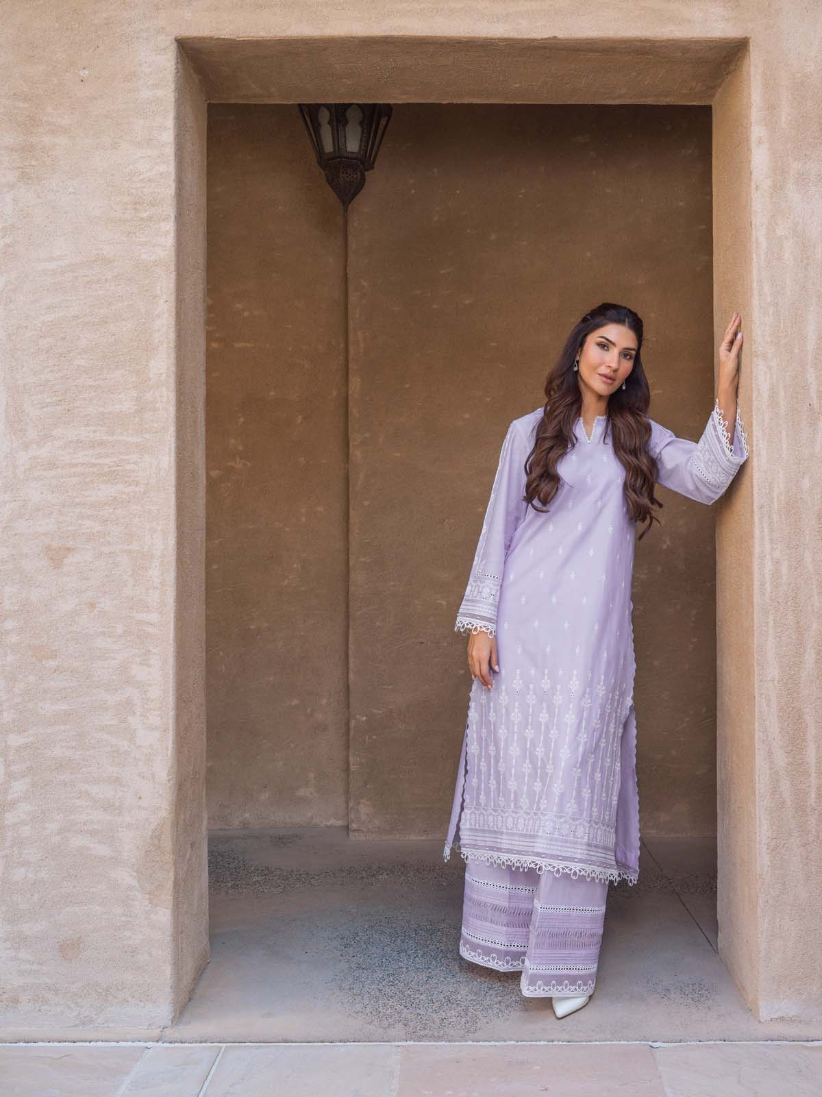 Sahar | Mirage Spring Luxury 24 | Chikankari 3 Piece - House Of Anaya