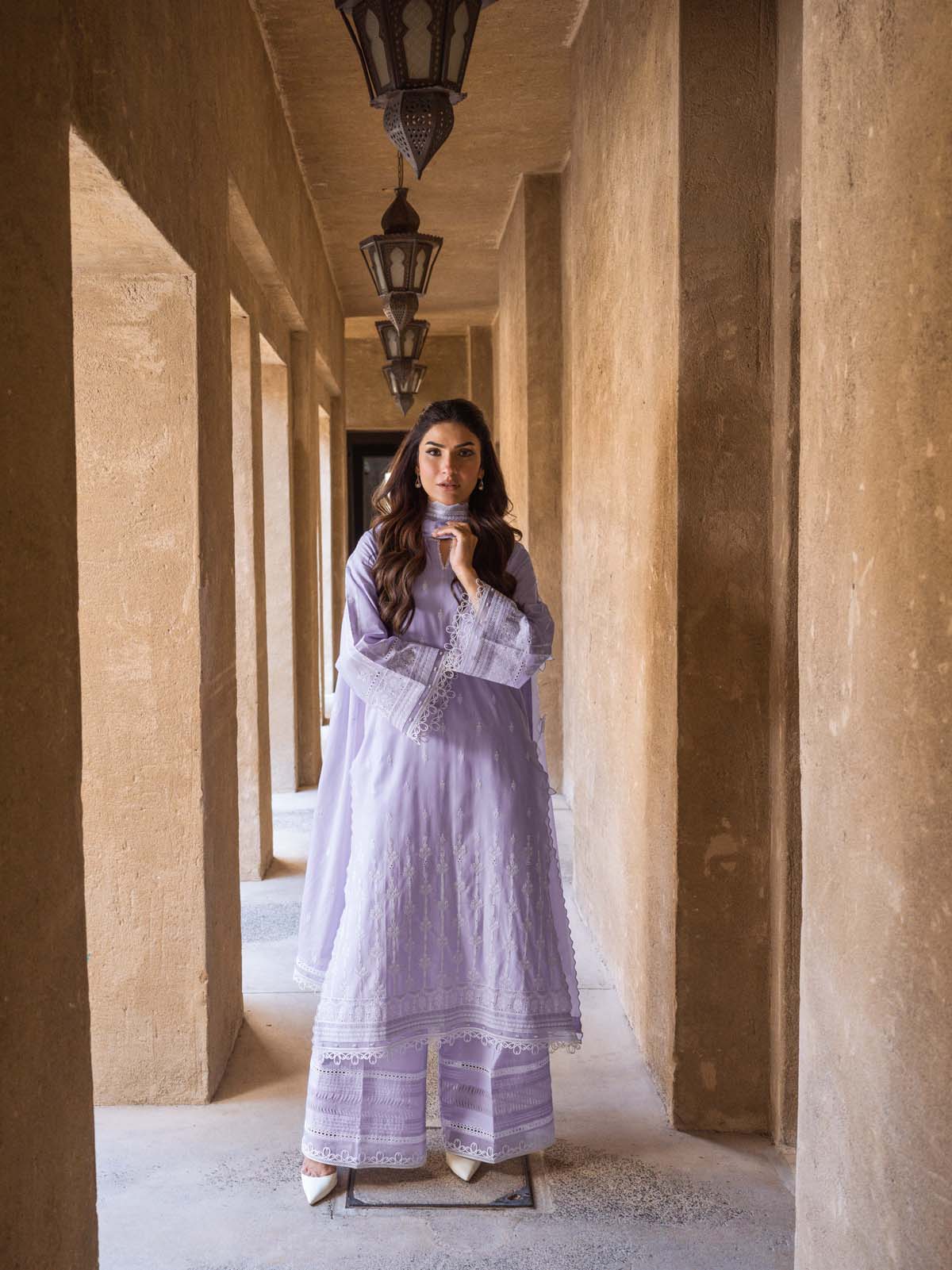 Sahar | Mirage Spring Luxury 24 | Chikankari 3 Piece - House Of Anaya