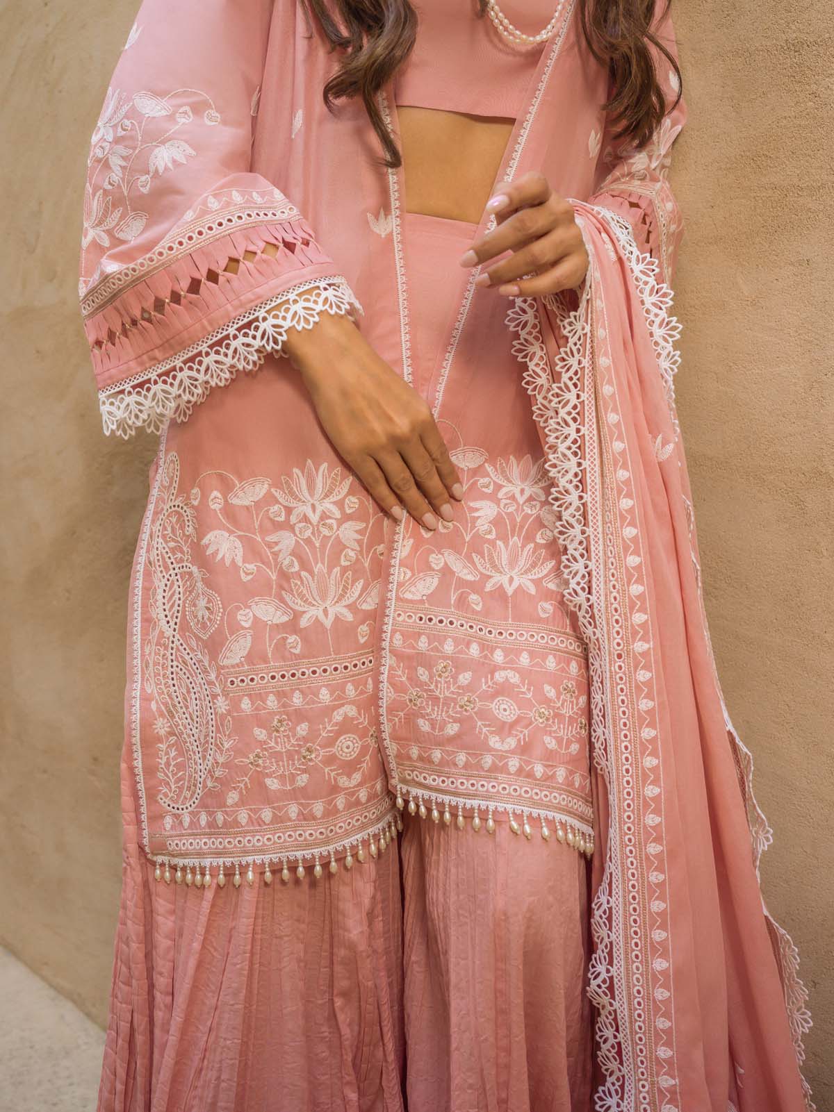 Sahar | Mirage Spring Luxury 24 | Chikankari 3 Piece - House Of Anaya