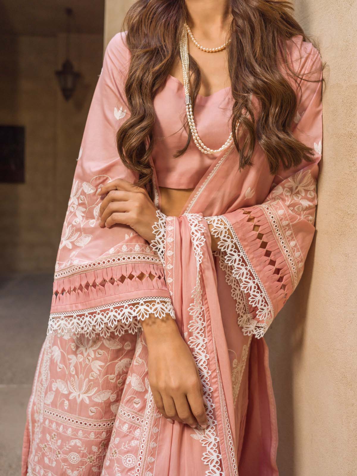 Sahar | Mirage Spring Luxury 24 | Chikankari 3 Piece - House Of Anaya