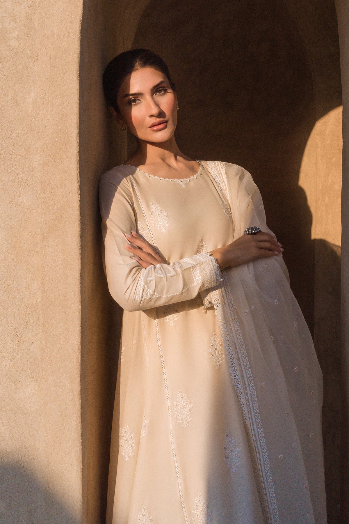 Sahar | Mirage Spring Luxury 24 | Chikankari 3 Piece - House Of Anaya