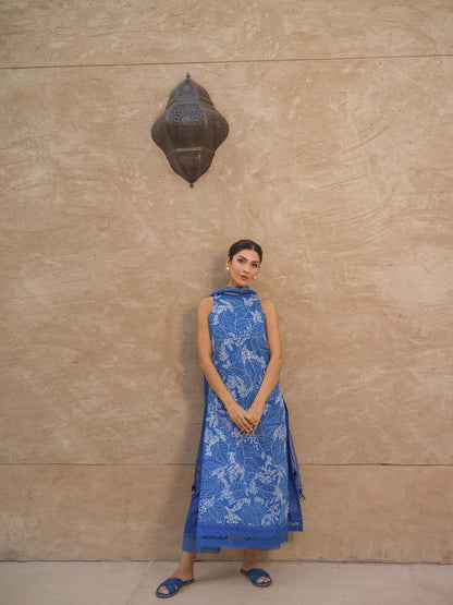 Sahar | Mirage Spring Luxury 24 | Slub Lawn 3 Piece (Embroidered) - House Of Anaya