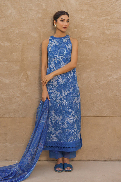 Sahar | Mirage Spring Luxury 24 | Slub Lawn 3 Piece (Embroidered) - House Of Anaya