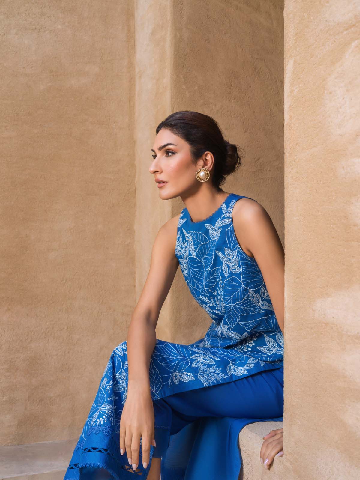 Sahar | Mirage Spring Luxury 24 | Slub Lawn 3 Piece (Embroidered) - House Of Anaya
