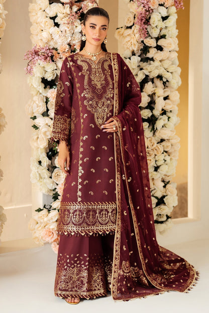 Alizeh | Luxury Raw Silk | AF-RS-01-SALSA - House Of Anaya