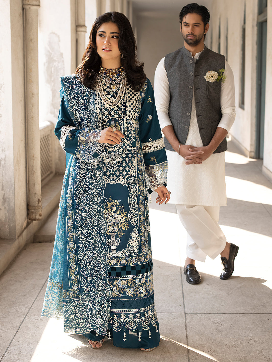Mahnur | Mahrukh Luxury Lawn 24 | SERENE - House Of Anaya