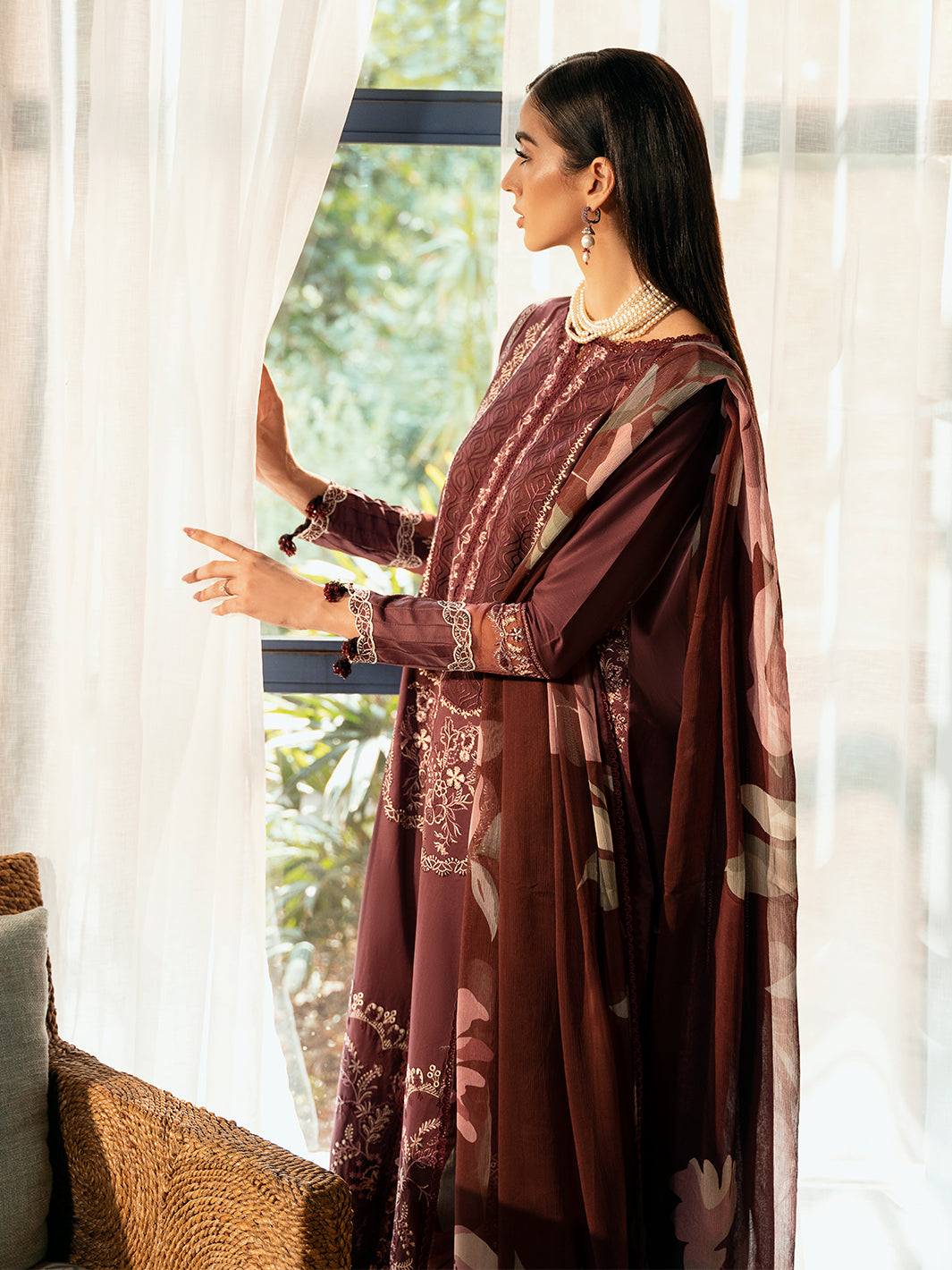 Izel | Dastak Luxury Lawn | TABEER - House Of Anaya