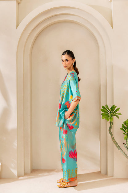 Saira Rizwan | Silk Coords 25 | SUNSET SAMBA - SRSP-25-03